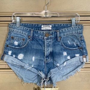Distressed denim One Teaspoon shorts